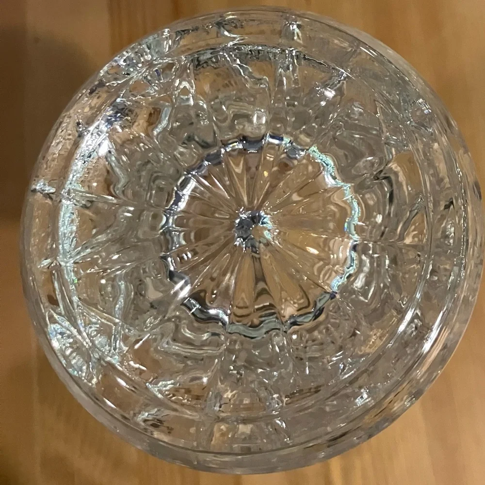 EUC Vintage Cristal d’Arques Masquerade 24% Lead Crystal Vase 9.5” Tall